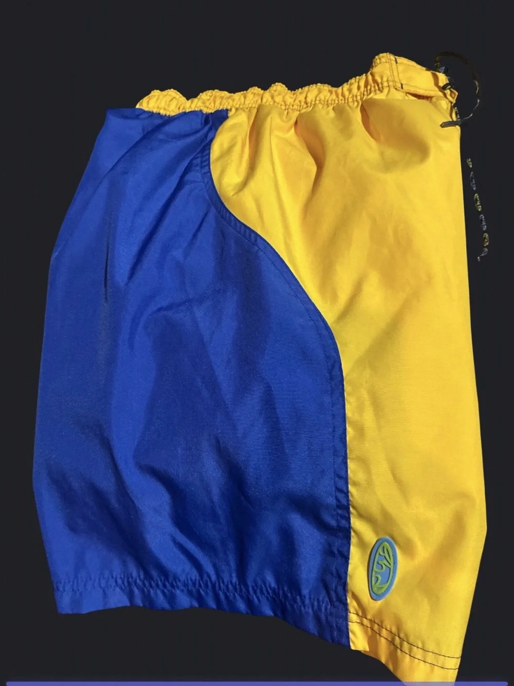 Sand & Sun Boys Swim Trunks Size XL (18) Yellow & Blue Colorblock